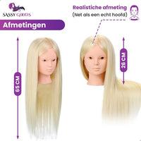 Kappershoofd Blond 80% Echt Haar