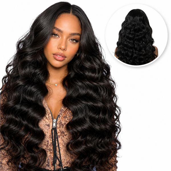 Luxe Lace Front Wig Zwart met Krullen