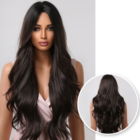 PRE ORDER Dark Brown Wig - Wigs Ladies Long Hair - Wig - 70 cm