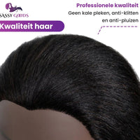 Afro Oefenhoofd 100% Echt Haar - Kappershoofd incl.