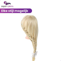 Oefenhoofd Kappershoofd Blond 80% Echt Haar Oefenhoofd Sassy Goods 