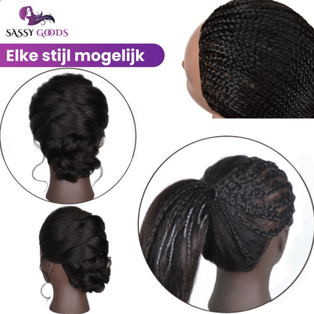 Afro Oefenhoofd 100% Echt Haar - Kappershoofd incl.