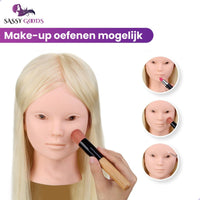 Oefenhoofd Kappershoofd Blond 80% Echt Haar Oefenhoofd Sassy Goods 