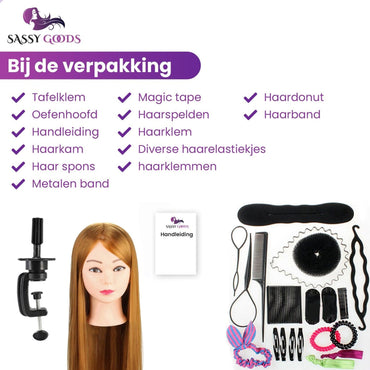 Bruin Oefenhoofd Kappershoofd Oefenhoofd Sassy Goods 