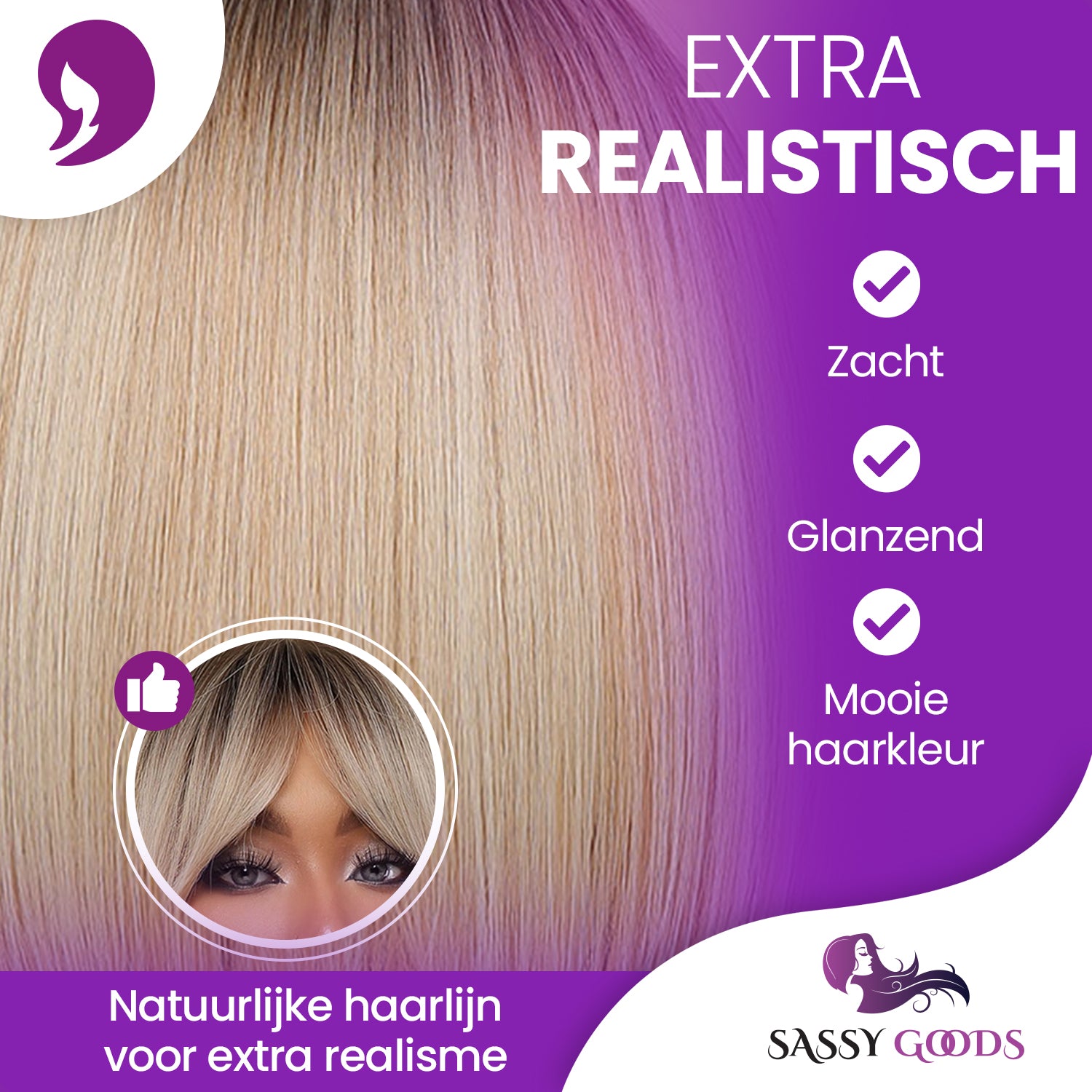 Blonde Wig - Sassy Goods Wigs Women Short Hair - Ombre - Wig - 30 cm