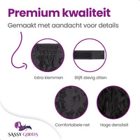 Ponytail Extension Zwart Haarextensies Sassy Goods 