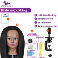 Afro Kappershoofd 100% Echt Haar
