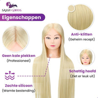 Blond Oefenhoofd met Statief & Accessoires - 70 cm - PRE-ORDER - Sassy Goods