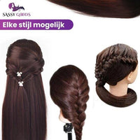 Kastanjebruin Oefenhoofd met Statief - 70 cm - Sassy Goods