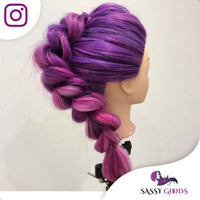 Paars Oefenhoofd met Statief en Accessoires - 75 cm - Sassy Goods