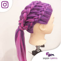 Paars Oefenhoofd met Statief en Accessoires - 75 cm - Sassy Goods