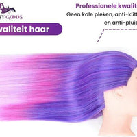 Paars Oefenhoofd met Statief en Accessoires - 75 cm - Sassy Goods
