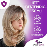 PRE-ORDER Blonde pruik met lagen - 50 cm - Sassy Goods