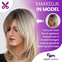 PRE-ORDER Blonde pruik met lagen - 50 cm - Sassy Goods
