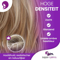 PRE-ORDER Blonde pruik met lagen - 50 cm - Sassy Goods