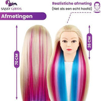 Regenboog kleur Oefenhoofd met Statief - 70 cm - Sassy Goods