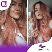 Roze Pruik - Pruiken Dames Lang Haar - Wig - 70 cm Pruik Sassy Goods 