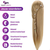Kapperspop kappershoofd donker blond